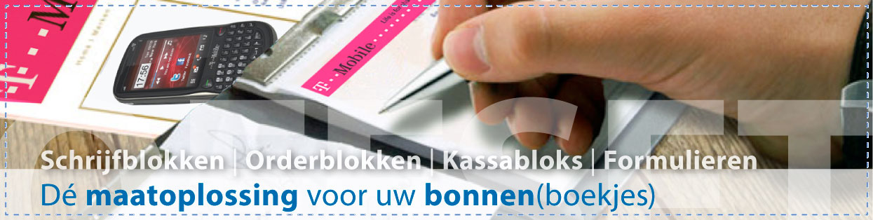 Kwaliteits drukwerk, voordelig en met uitstekende begeleiding. Bonnen(boekjes), Schrijfblokken, Orderblokken, Kassabloks, Formulieren | KPSdrukwerk.nl